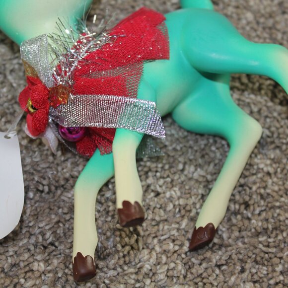 Hobby Lobby Teal Deer Retro Figurine Holiday Christmas Decor Reindeer 6" NWT - Picture 3 of 6